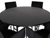 Eetkamerset Dallas 2391 (Zwart + Messing)