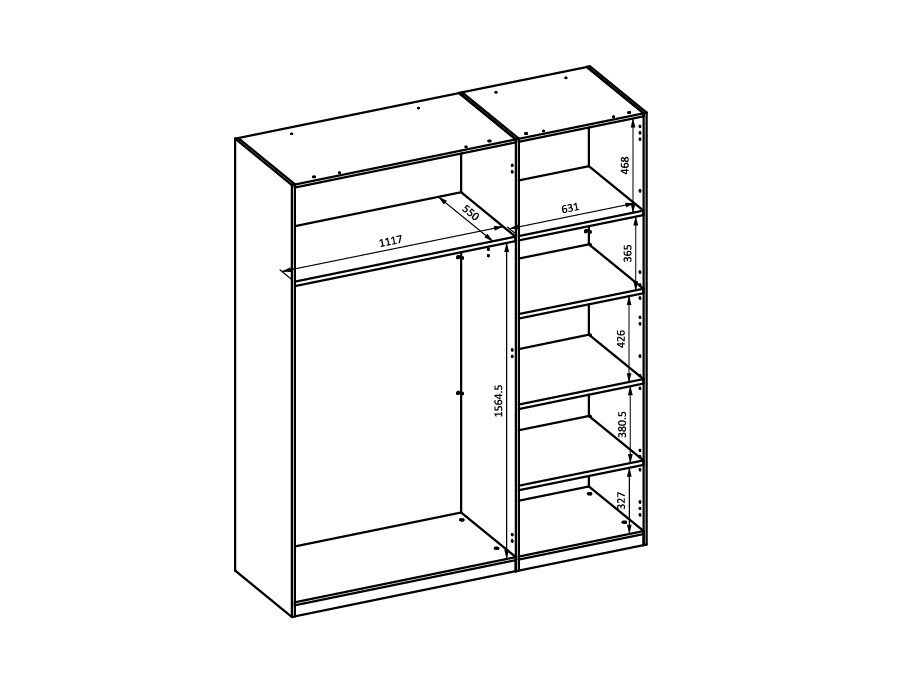 Garderobeskab Mirsevi 102 (Ja)