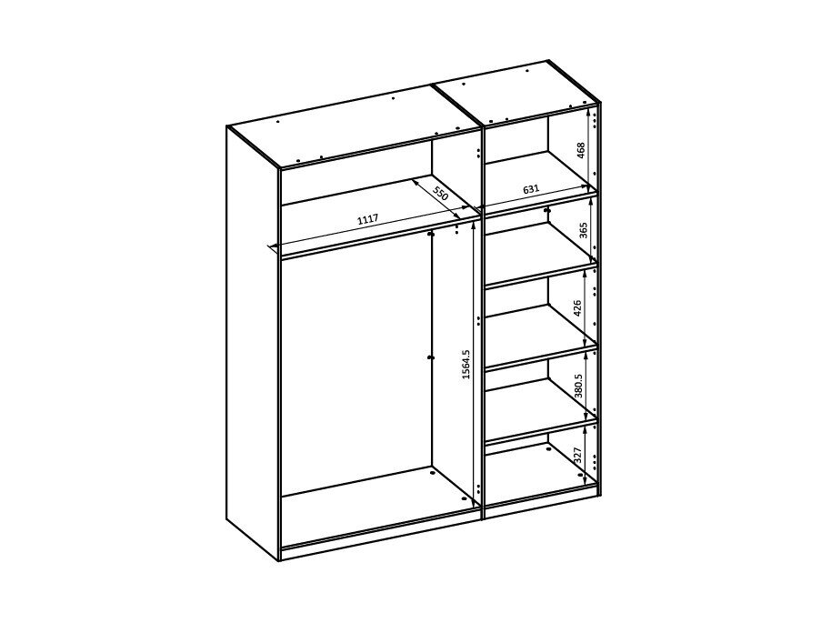 Garderobeskab Mirsevi 102 (Nej)