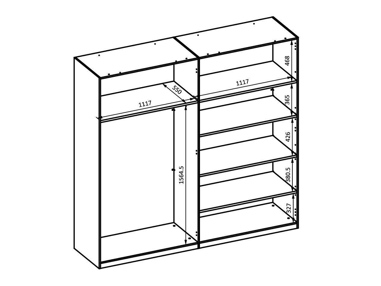 Garderobeskab Mirsevi 103 (Ja)