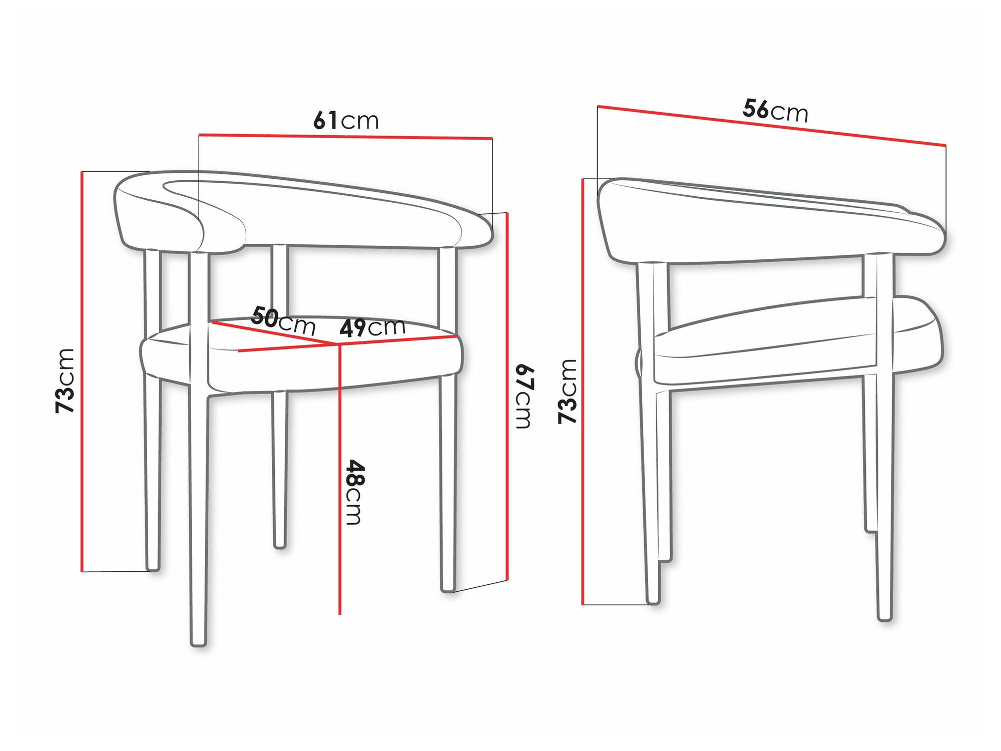 Stoel Jackson 110 (Zwart + Magic Velvet 2258)