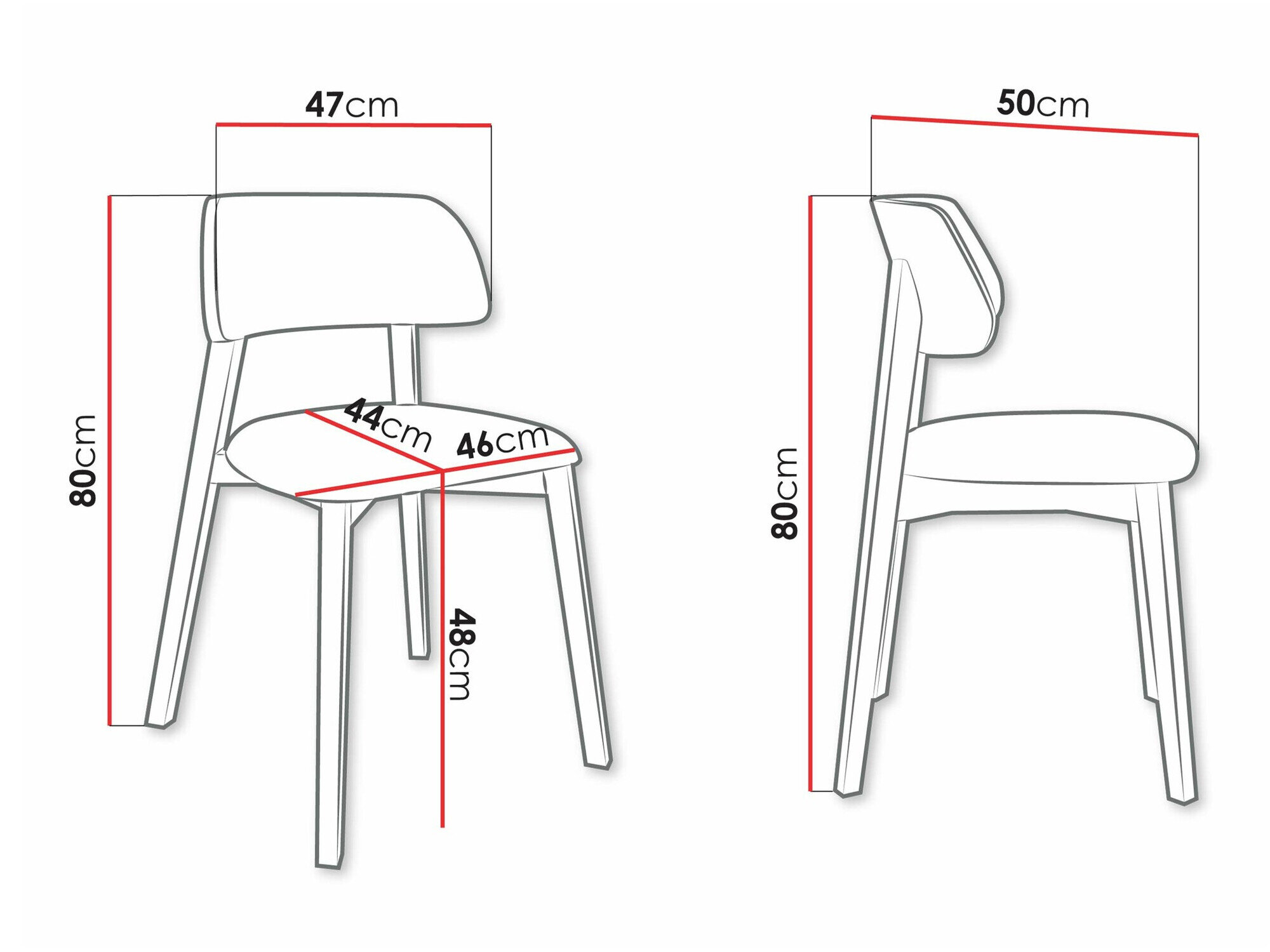 Stol Jackson 112 (Lyst træ)