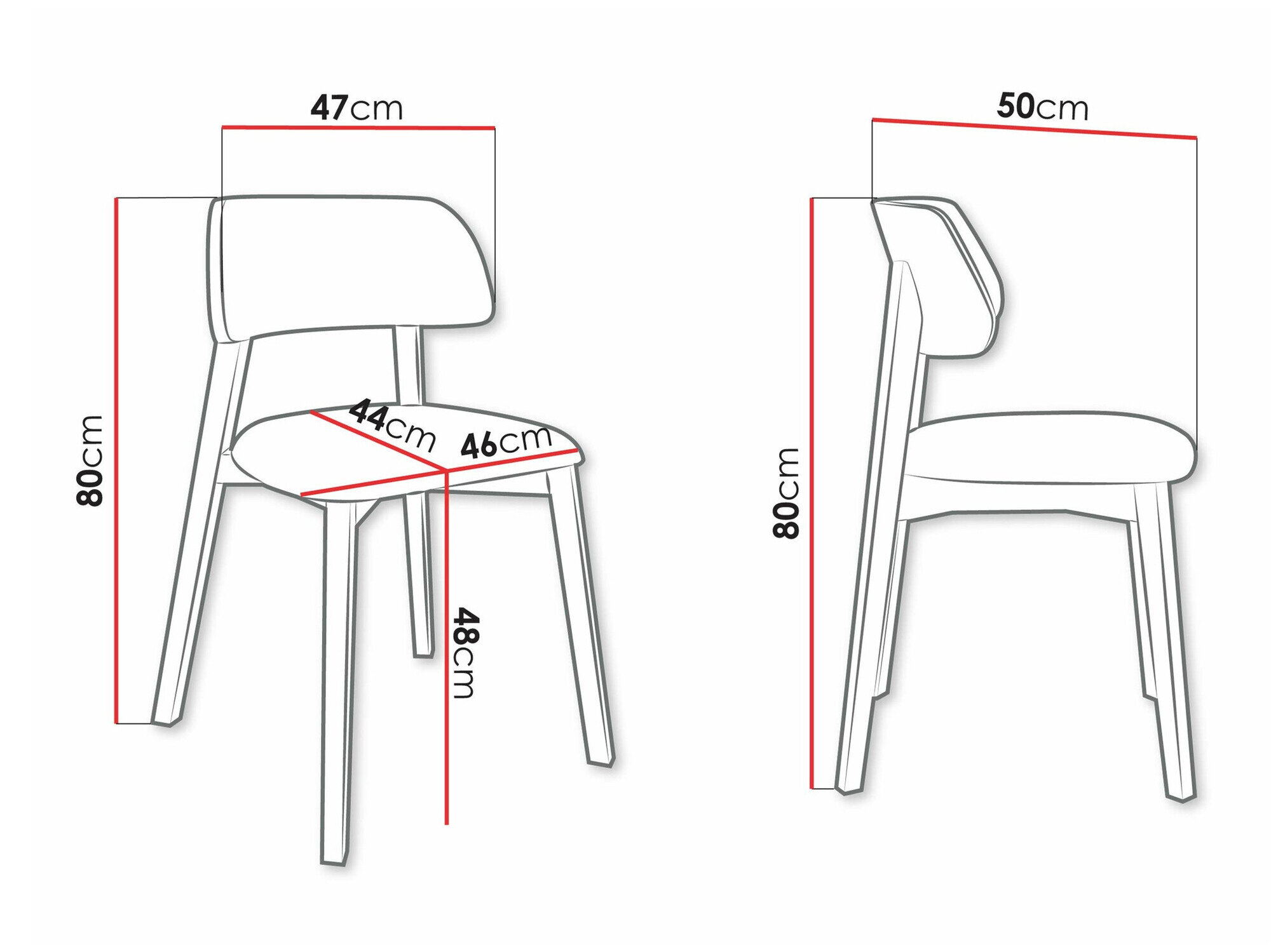 Stol Jackson 112 (Lyst træ)