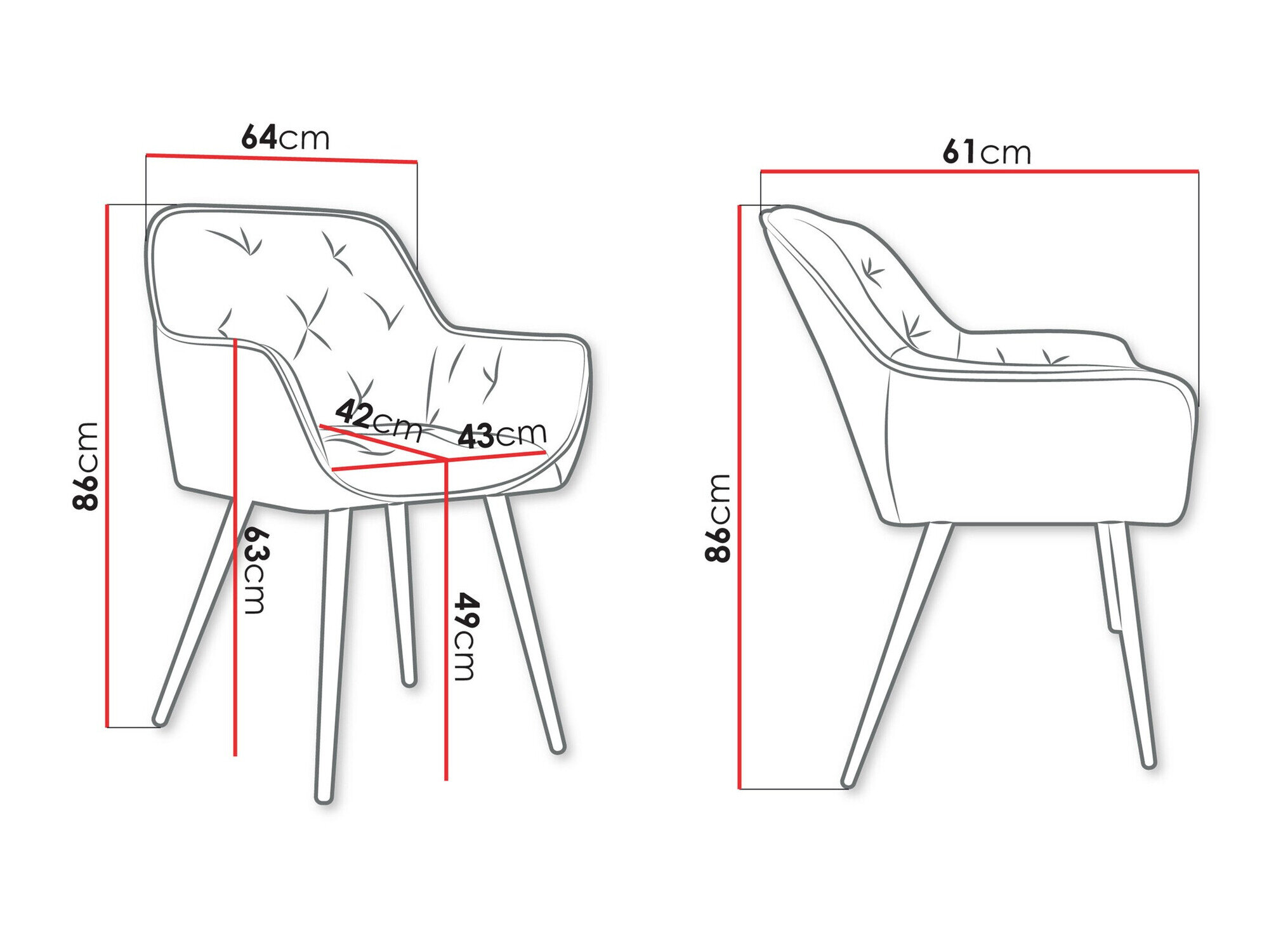 Stol Jackson 115 (Sort + Magic Velvet 2225)
