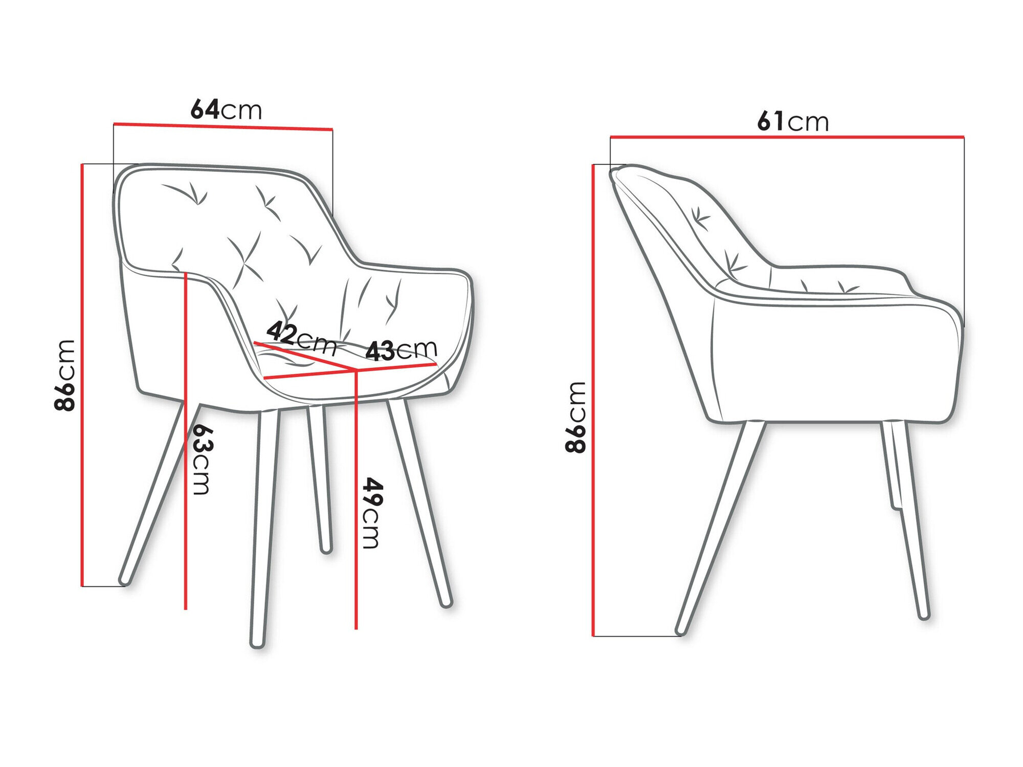 Stol Jackson 115 (Sort + Magic Velvet 2258)