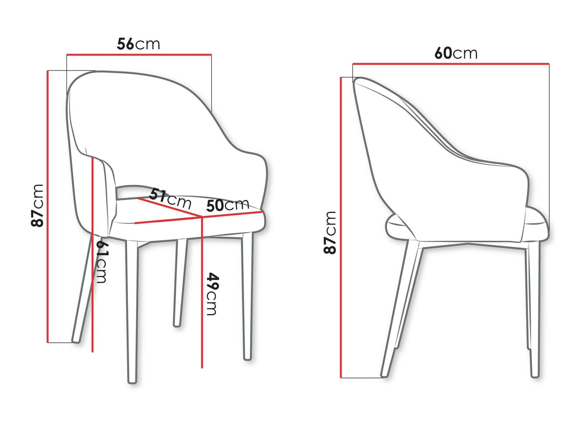Stol Jackson 116 (Sort + Magic Velvet 2209)