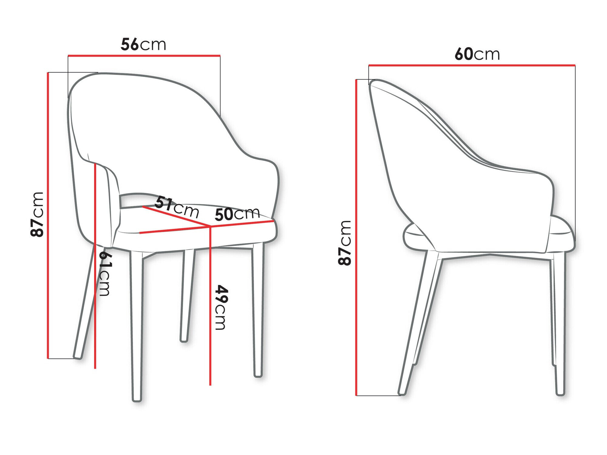Stol Jackson 116 (Sort + Magic Velvet 2225)