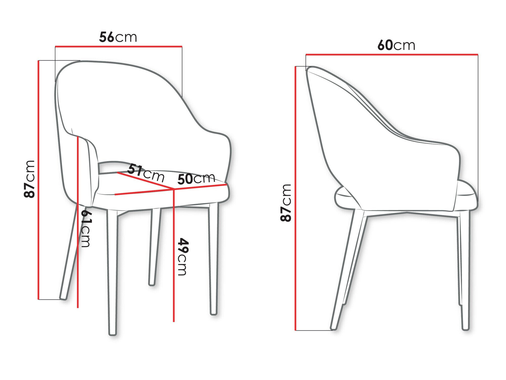 Stol Jackson 116 (Sort + Magic Velvet 2250)