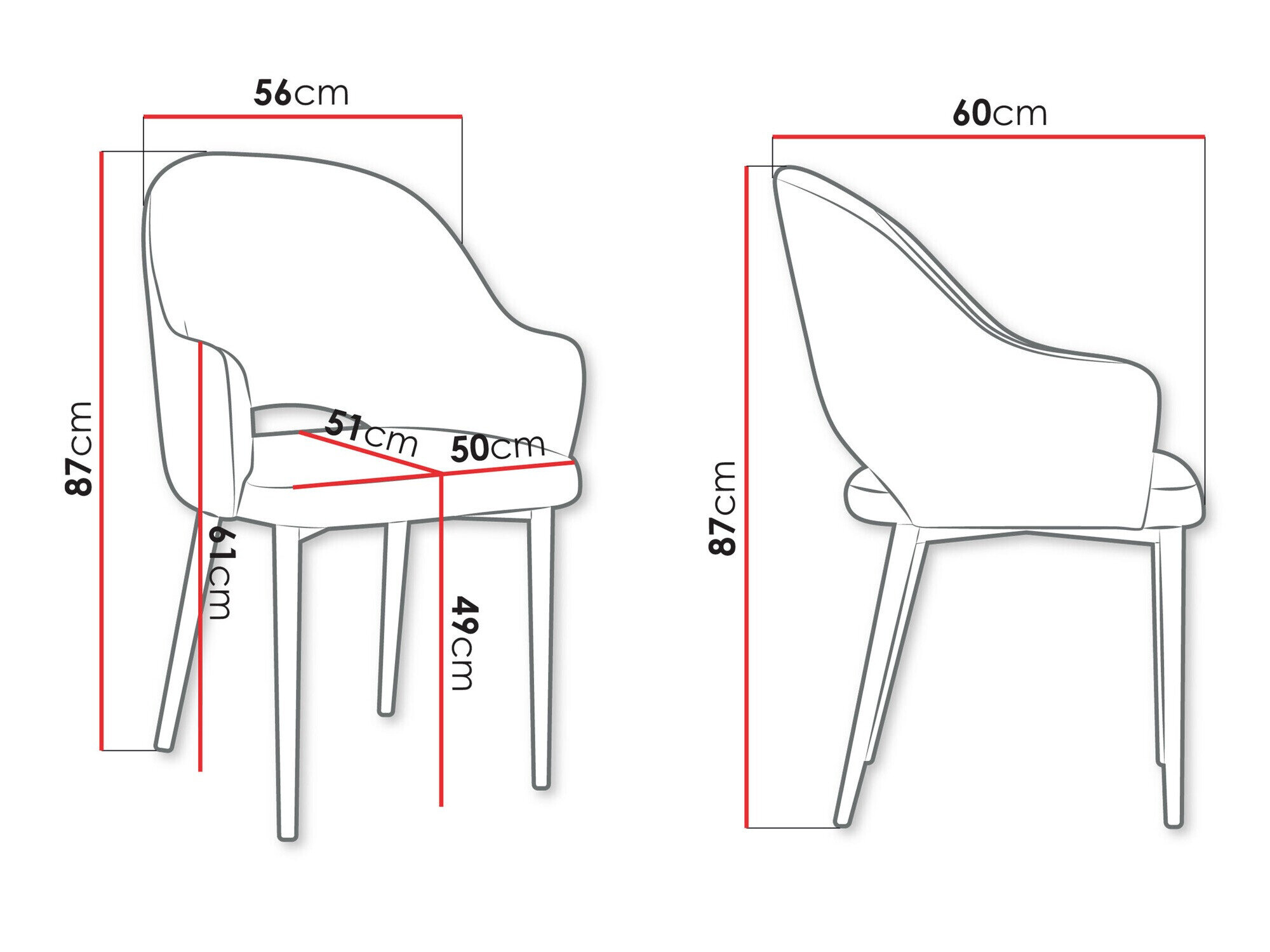 Stol Jackson 116 (Sort + Magic Velvet 2258)