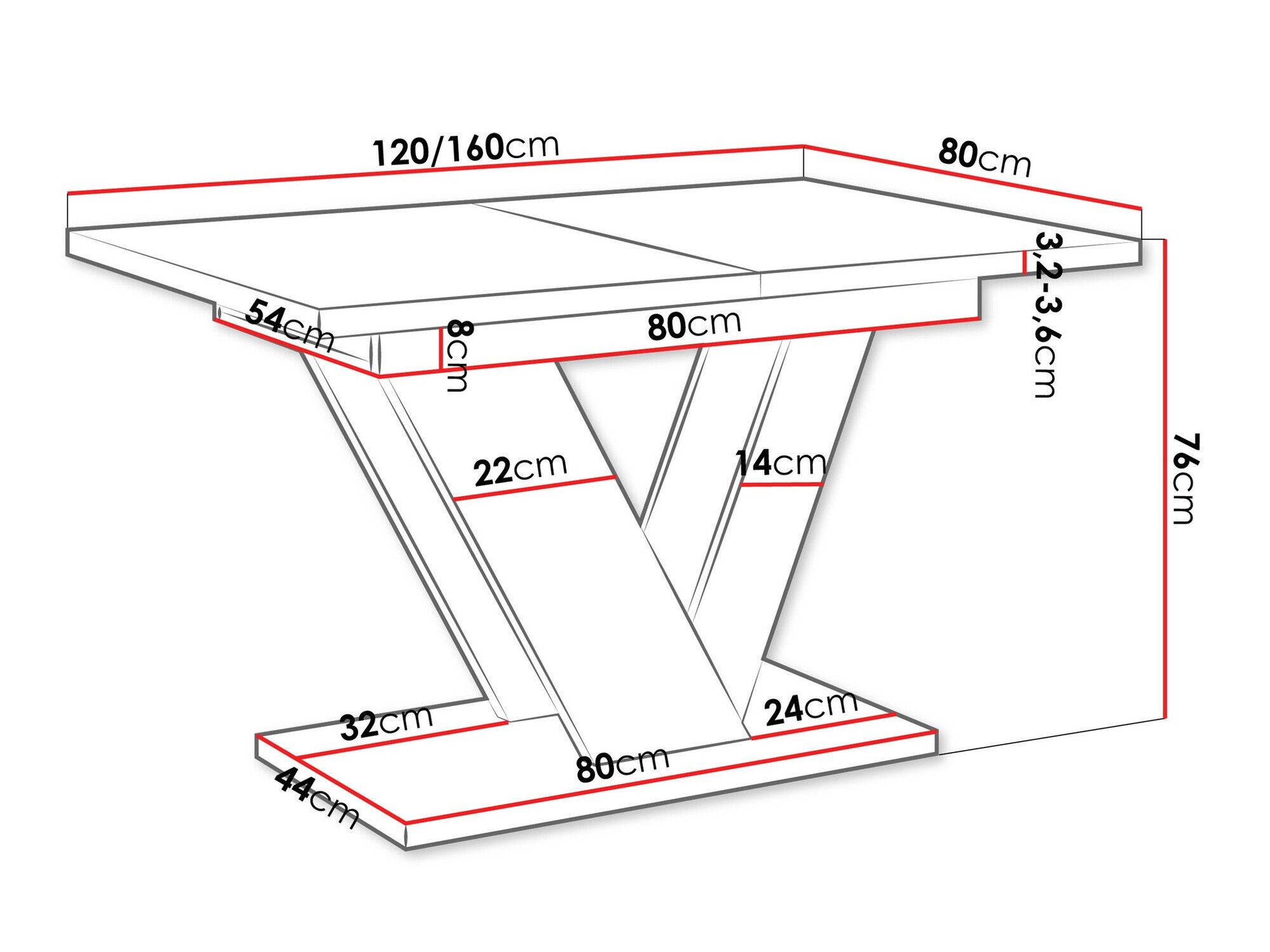Tafel Violium (Beton)