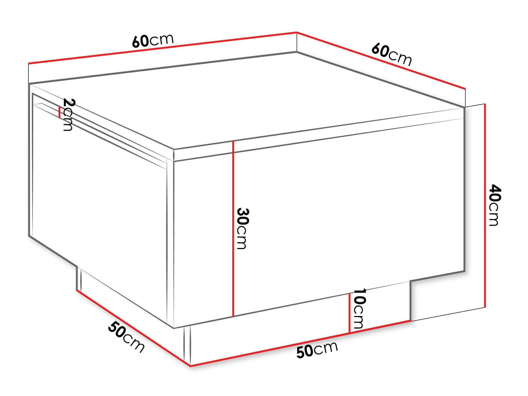 Salontafel Goodyear 133 (Glanzend wit)
