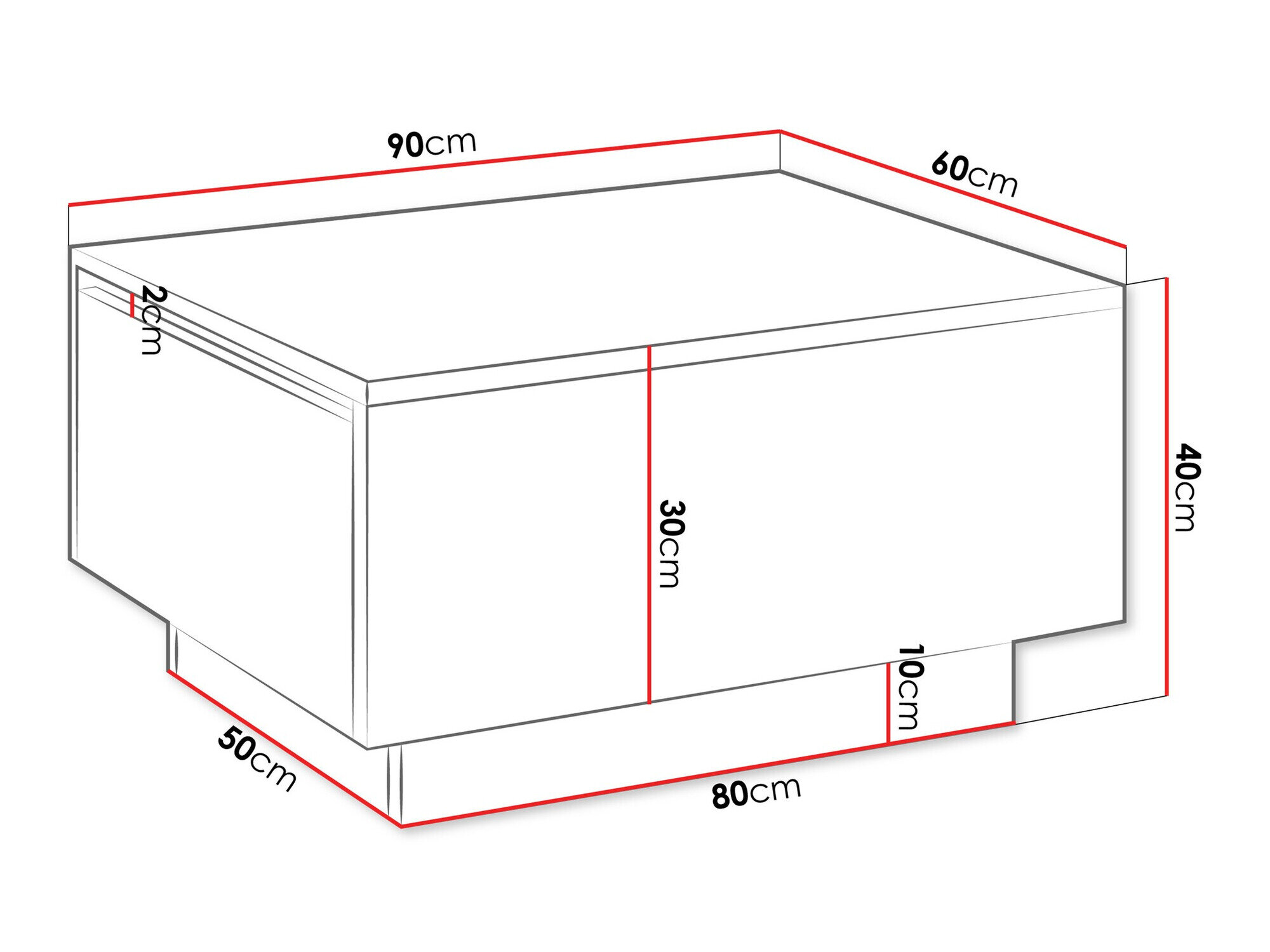 Sofabord Goodyear 134 (Sort)