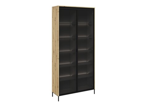 Étagère Fernolu 106 (Chêne Artisan + Noir)