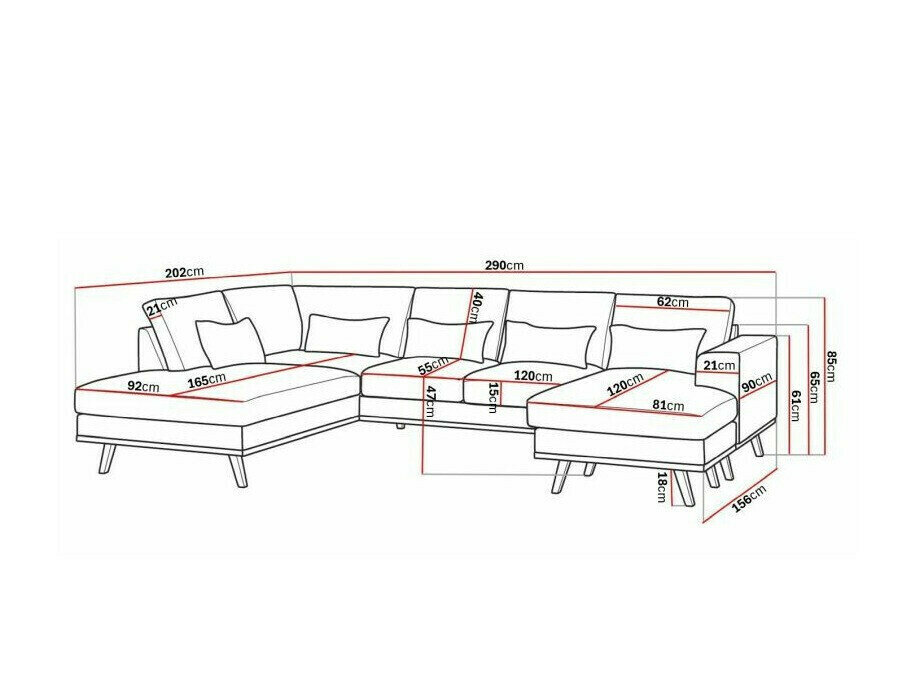 Hjørnesofa Floromo 121 (Monolith 95)