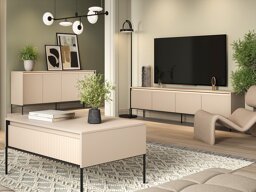 Woonkamerset Fernolu 112 (Beige + Zwart)