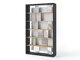 Boekenkast Fresno 154 (Glanzend grijs + Grafiet + Eiken)