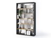 Boekenkast Fresno 154 (Glanzend grijs + Grafiet + Eiken)
