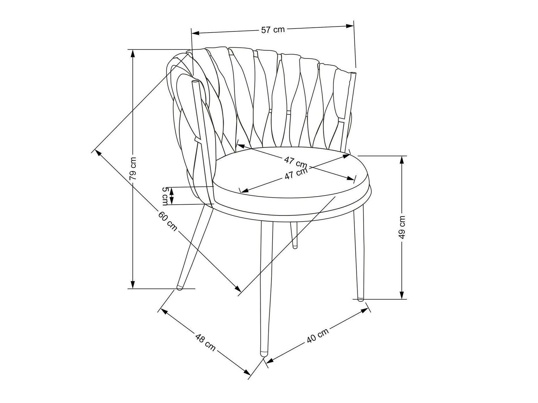 Stol Houston 1508 (Grå + Sort)