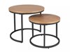 Salontafel set Detroit 486 (Zwart + Eiken)