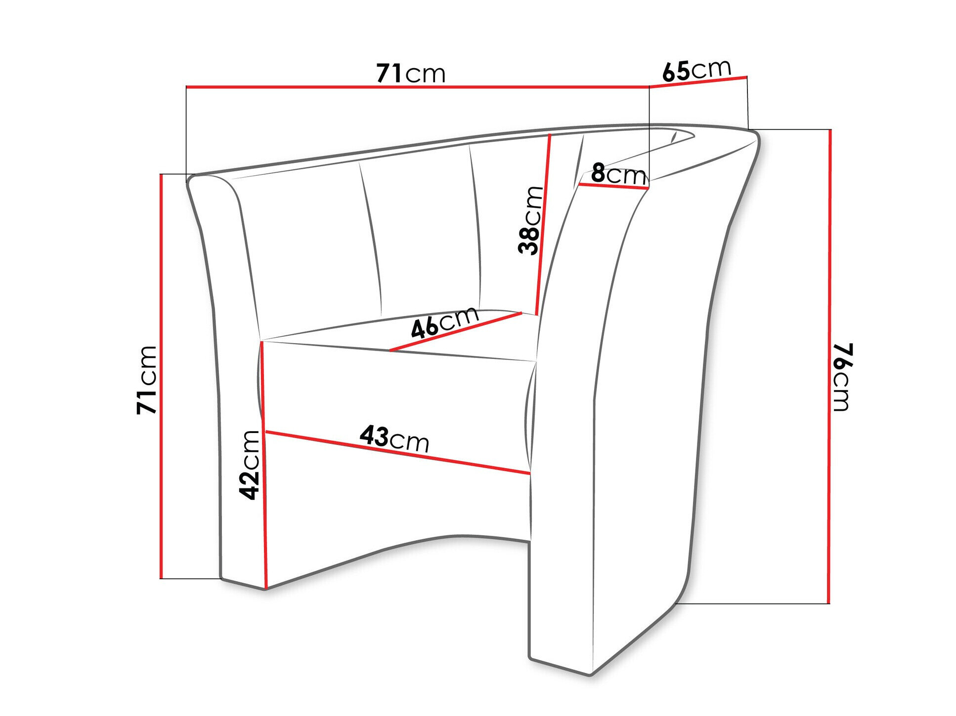 Lænestol Meriden 100 (Soft 017)