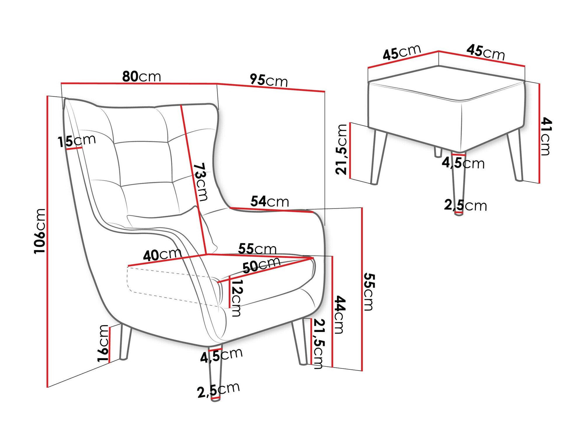 Lænestol Comfivo Ulmus V (Poso 05)