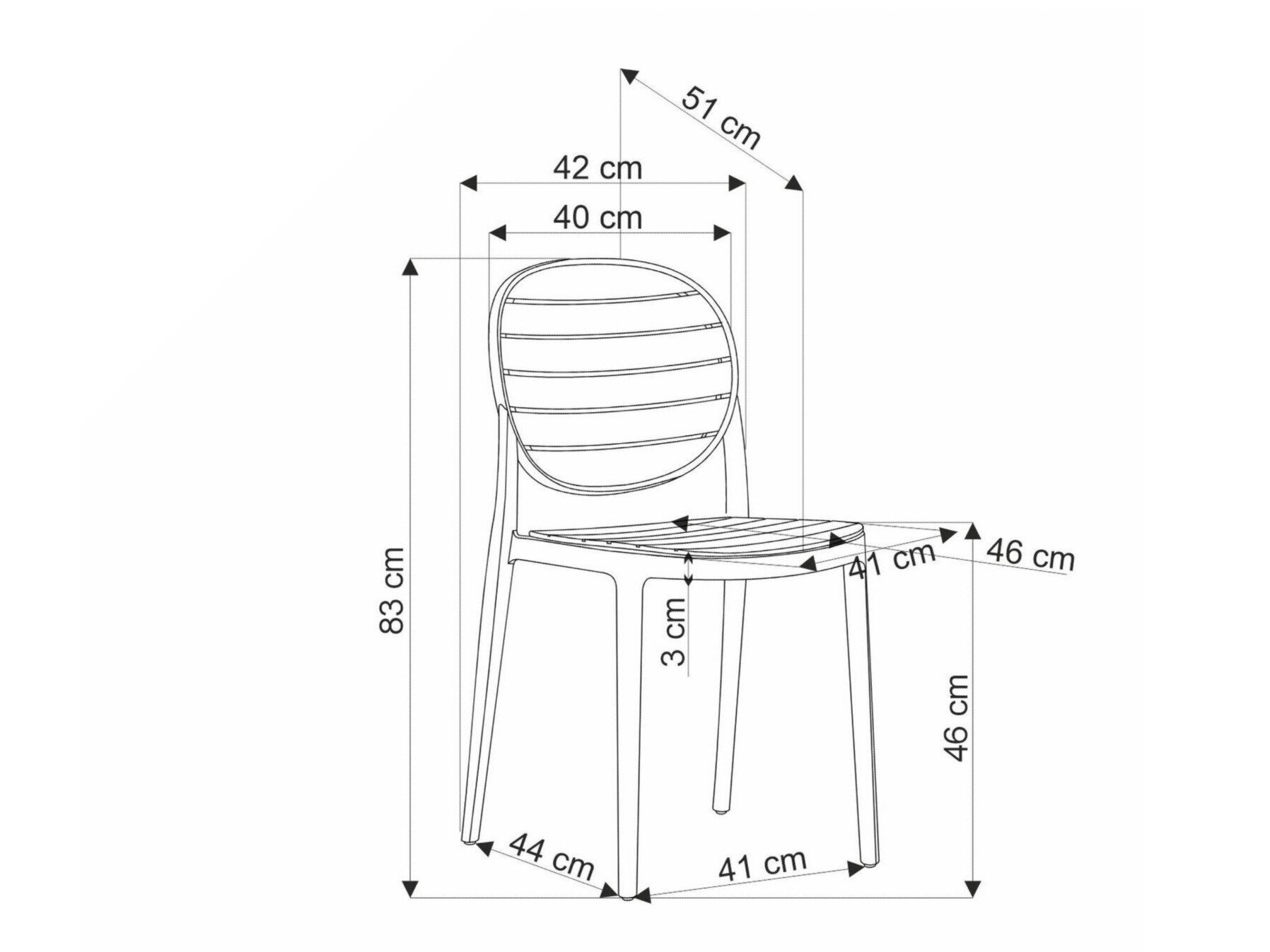 Stol Houston 1670 (Hvid)