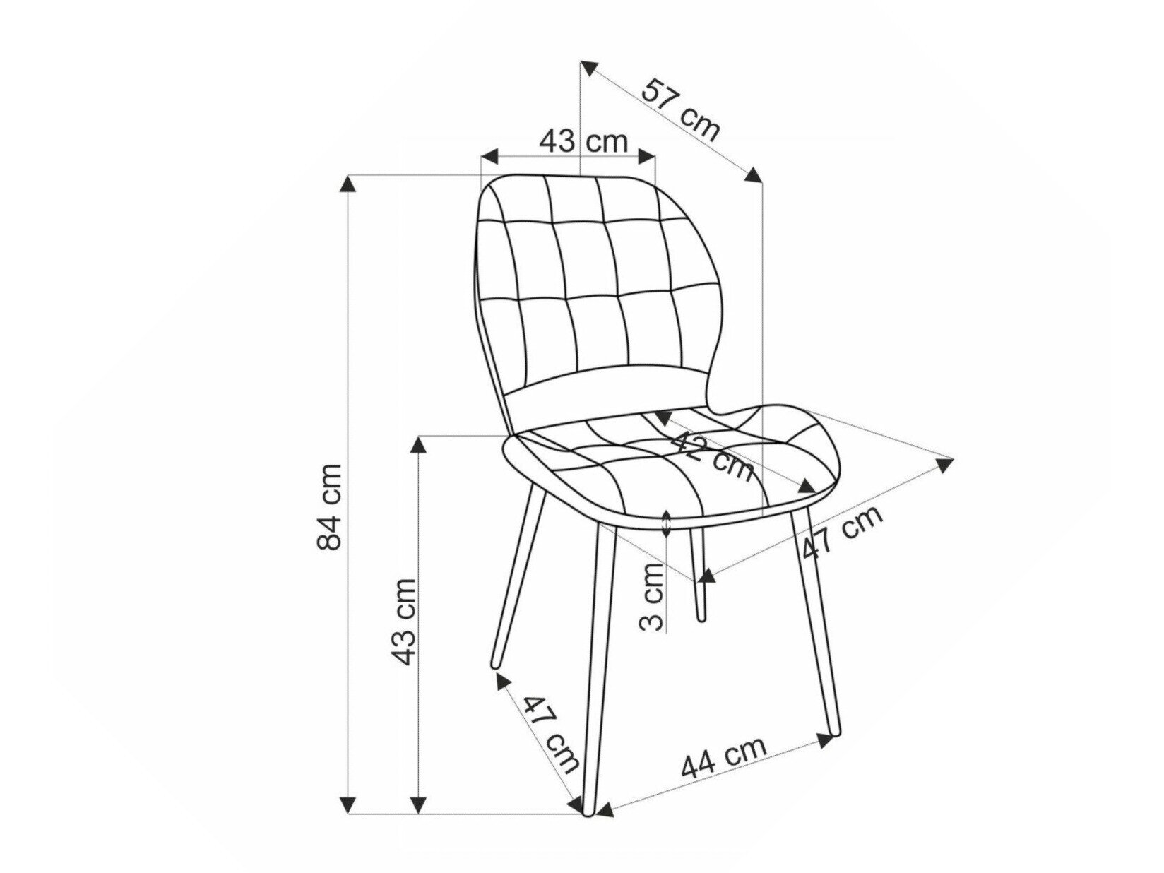 Stol Houston 1802 (Grå)