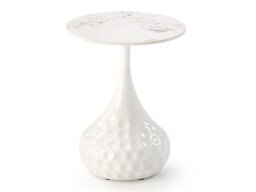 Bijzettafel Houston 1807 (Wit + Wit marmer)