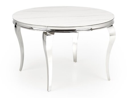 Bord Houston 1813 (Hvid marmor + Sølv)