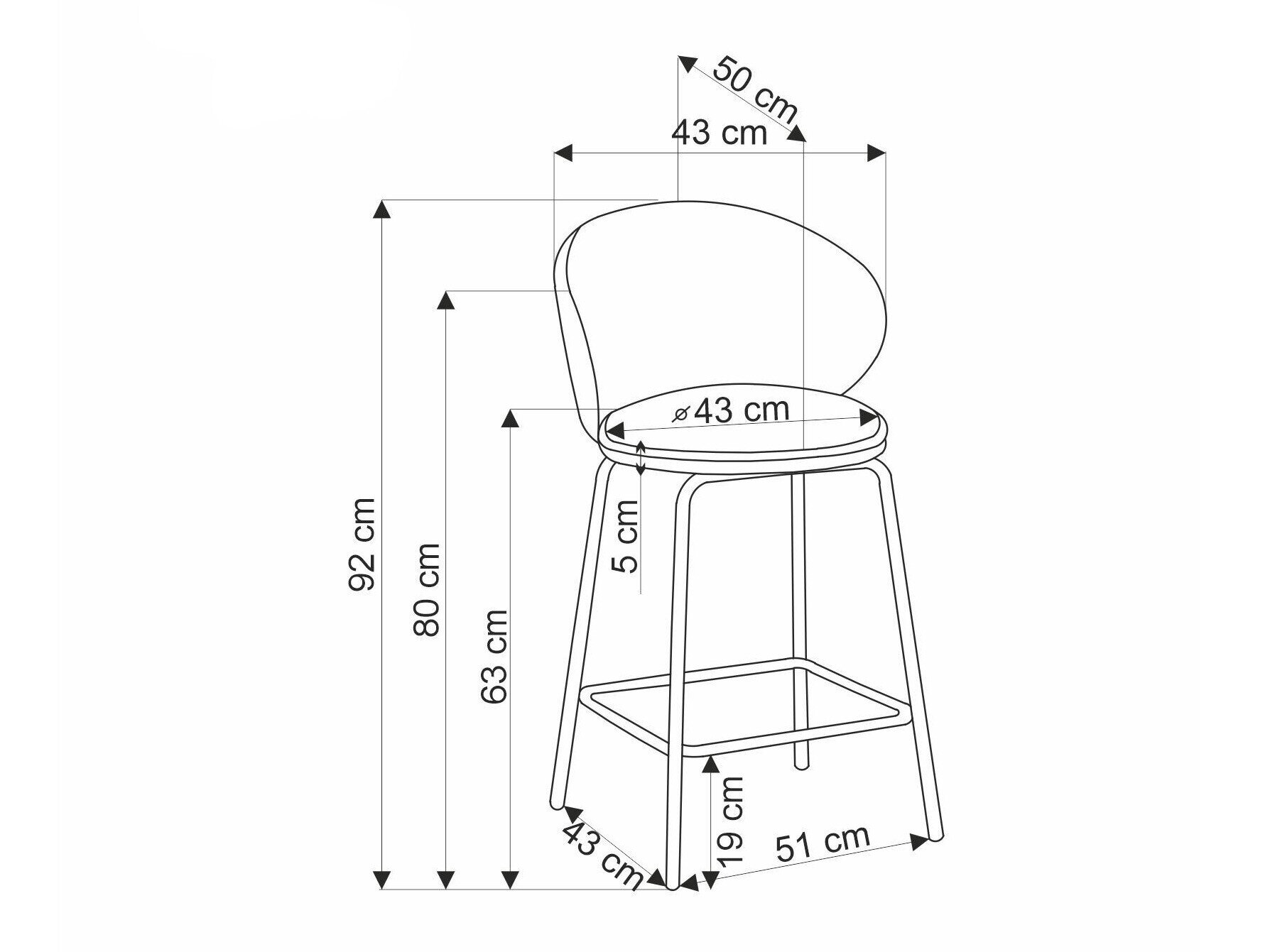 Counterstol Houston 1824 (Beige)
