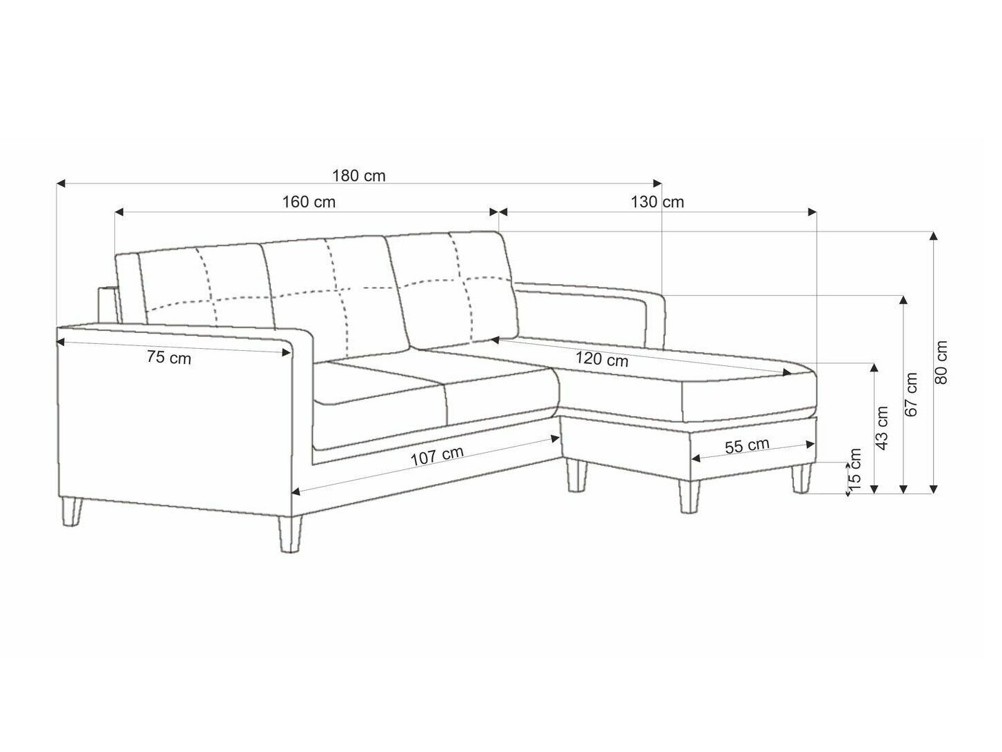 Polstret møbelsæt Houston 1825 (Grå)