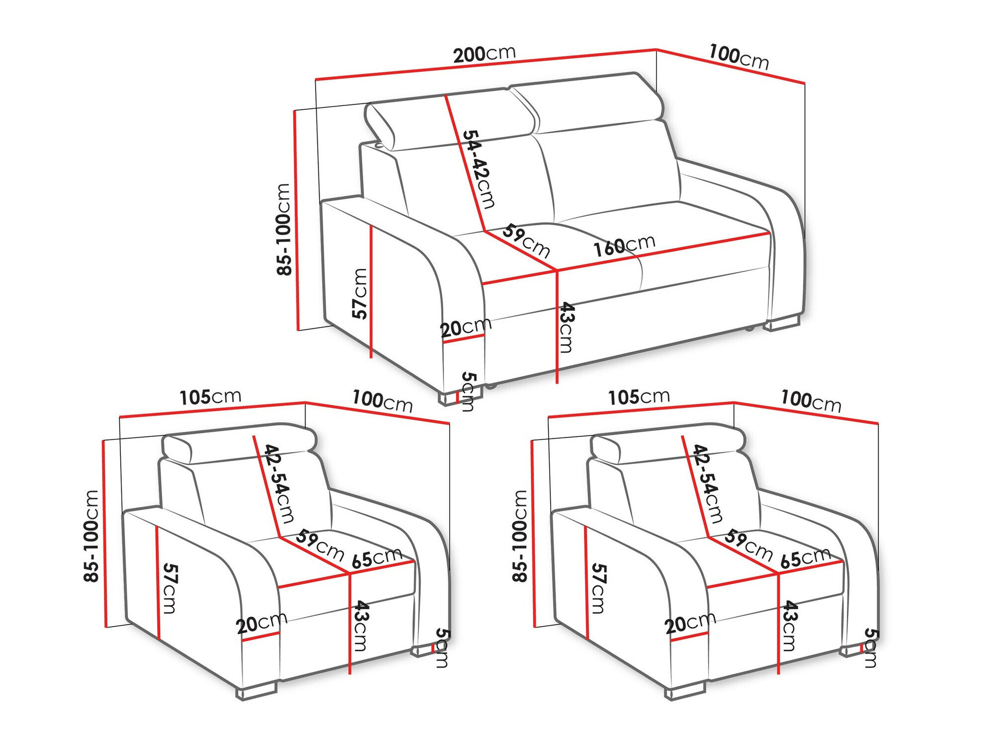 Polstret møbelsæt Etrcala 106 (Crown 10)