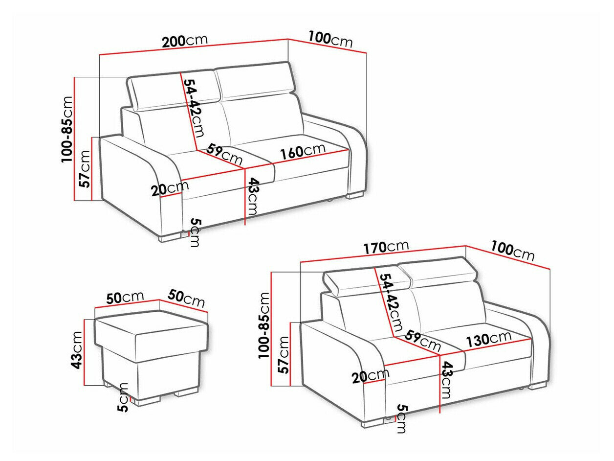 Polstret møbelsæt Etrcala 107 (Crown 4)