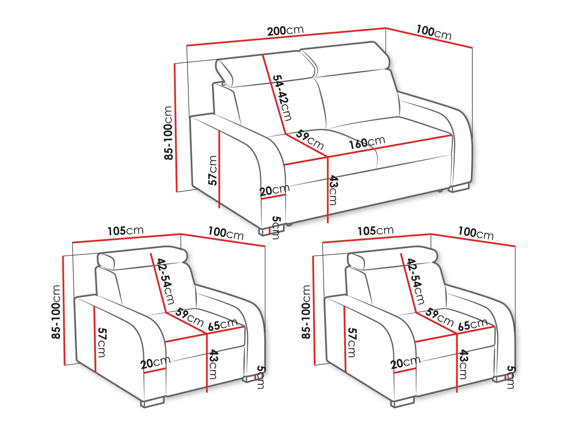 Polstret møbelsæt Ovos (Crown 11)