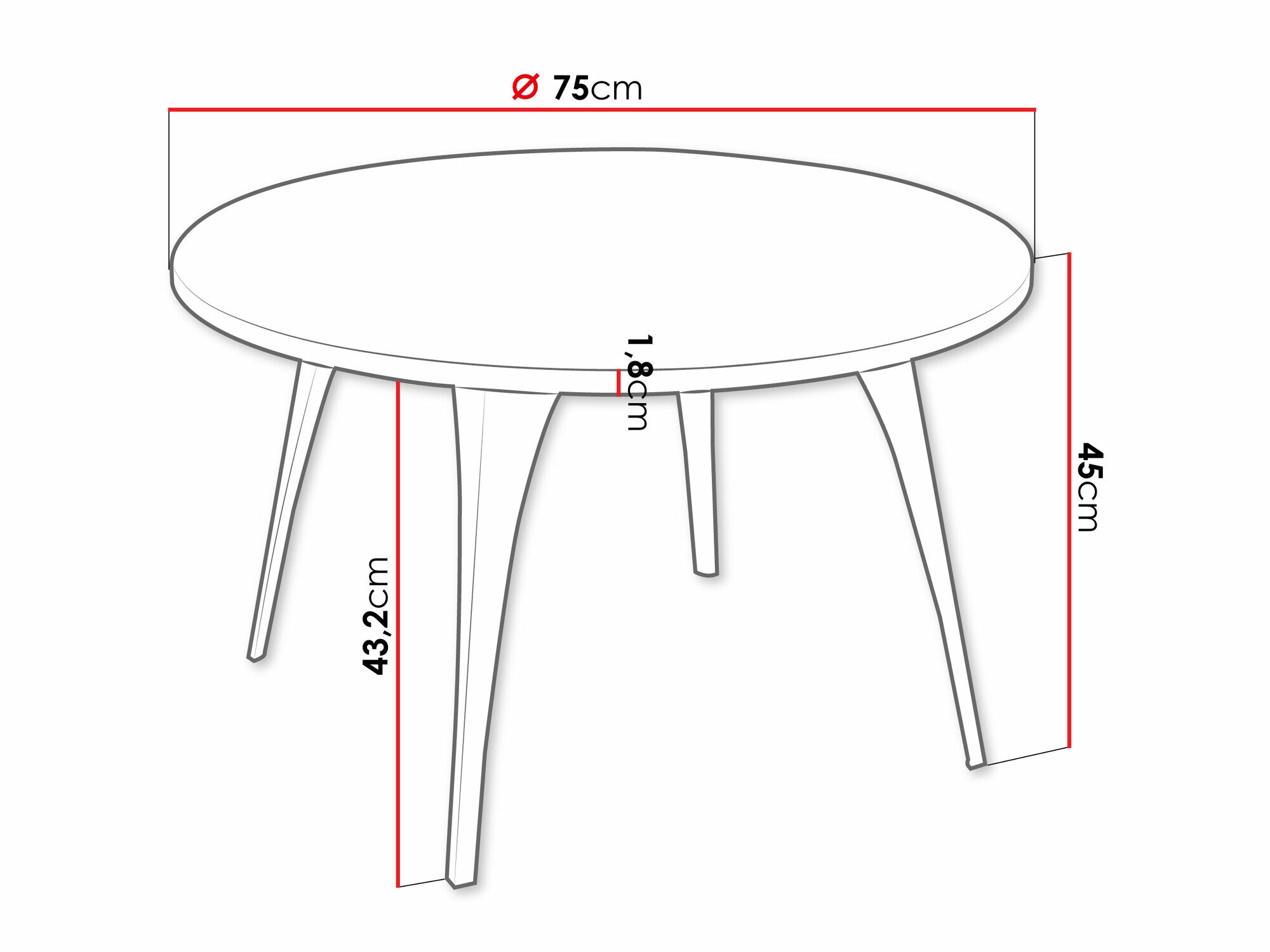 Salontafel Oswego 126 (Zwart)