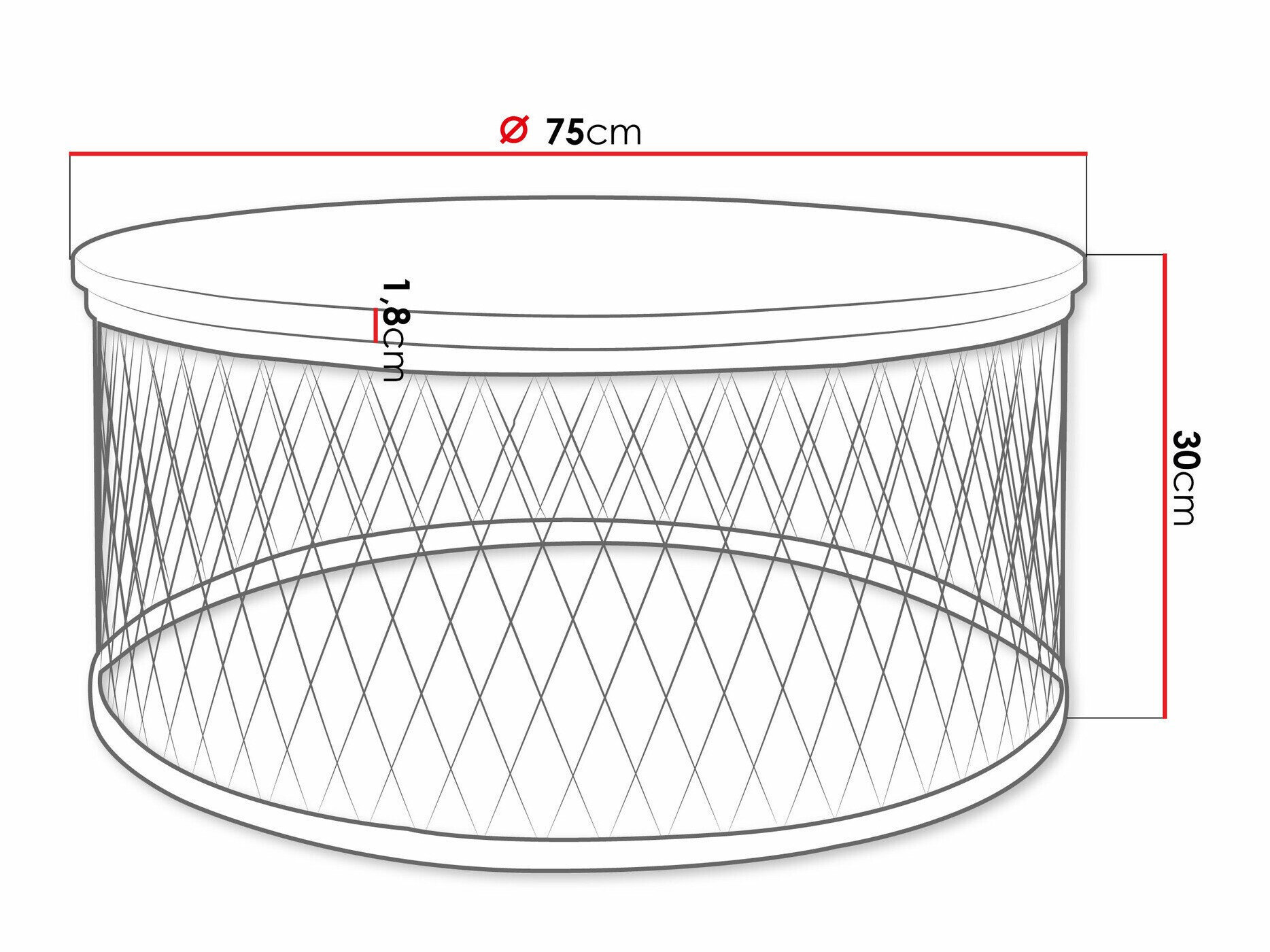 Sofabord Oswego 128 (Sort)