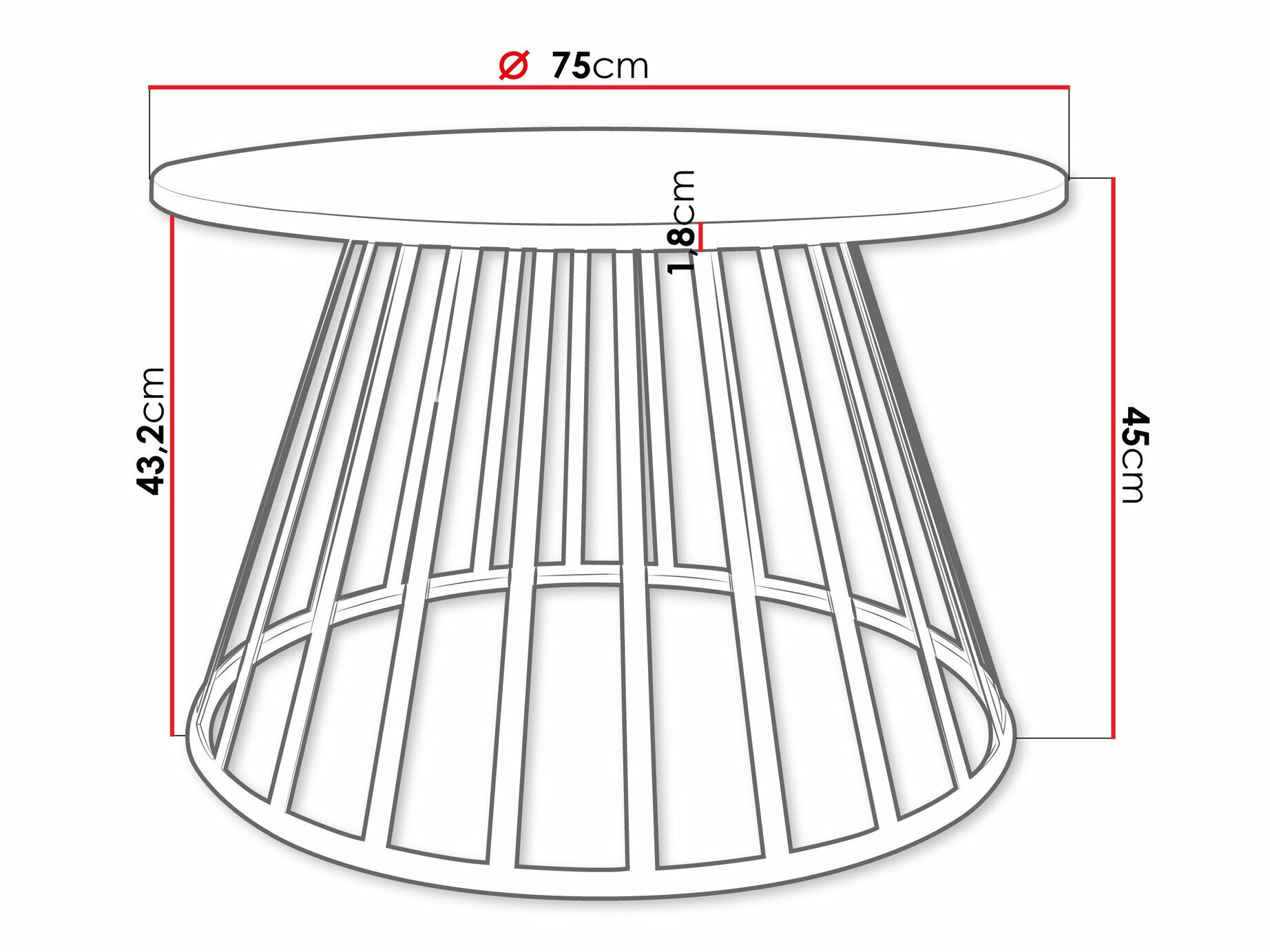 Sofabord Oswego 129 (Sort marmor)