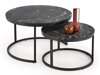 Ensemble tables basses Houston 1832 (Marbre noir)