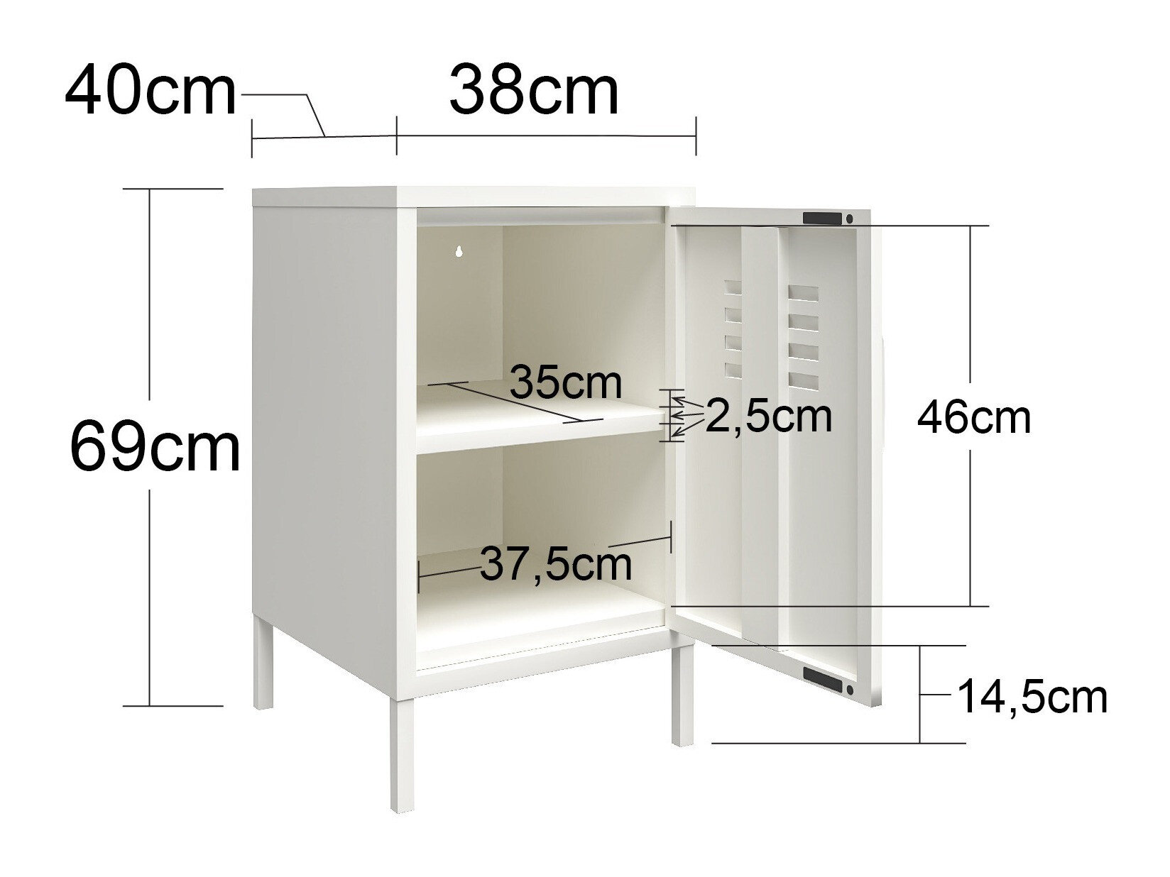 Шкаф Ophfere 100 (Бял)