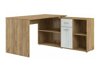 Hjørneskrivebord Gilroy 113 (Craft egetræ + Craft hvid)
