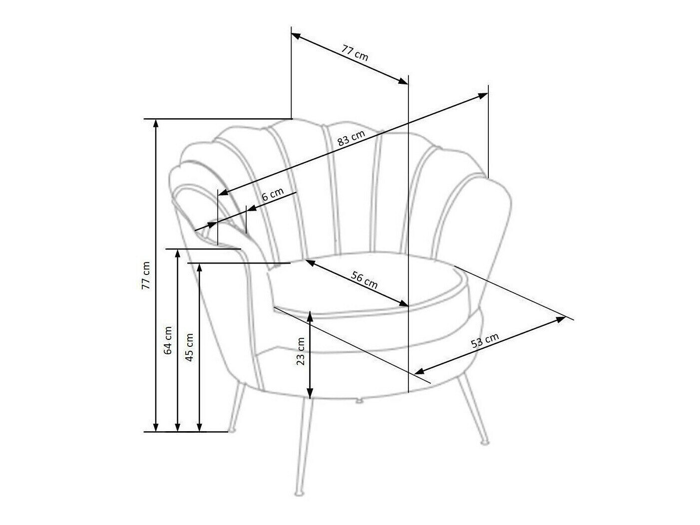 Lænestol Houston 828 (Lyserød)
