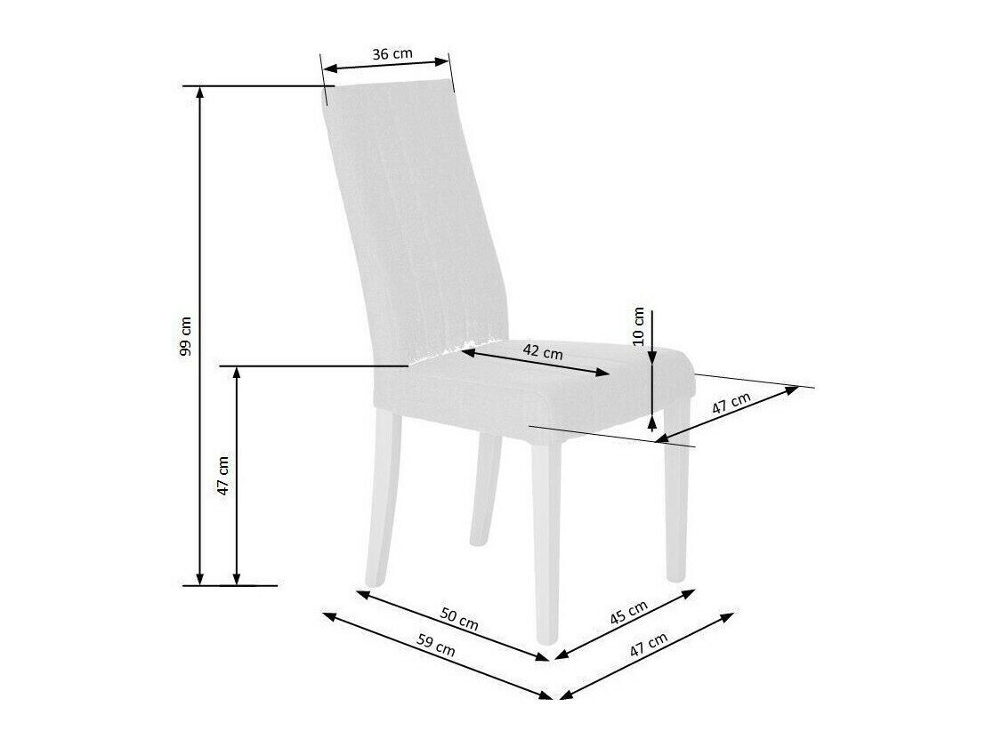 Stol Houston 684 (Lys grå + Sort)