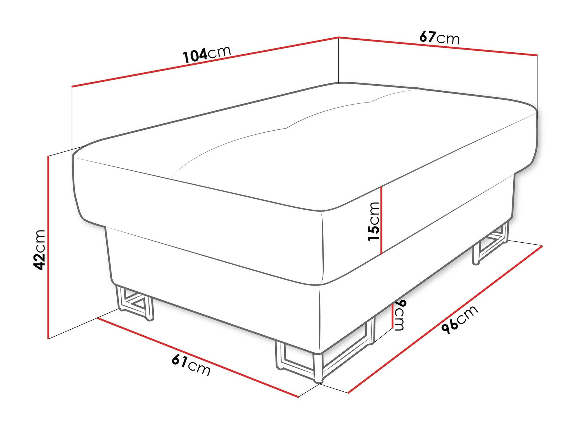 Polstret bænk Comfivo 238 (Poso 135)