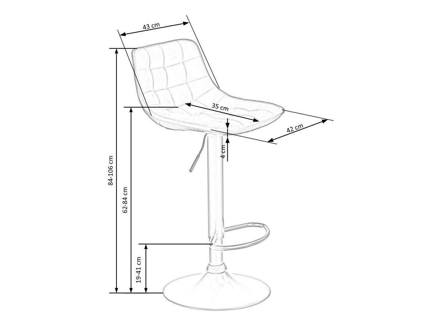 Counterstoel Houston 964 (Geel)