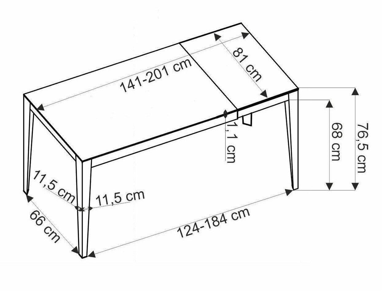 Tafel Houston 2157 (Grijs marmer)