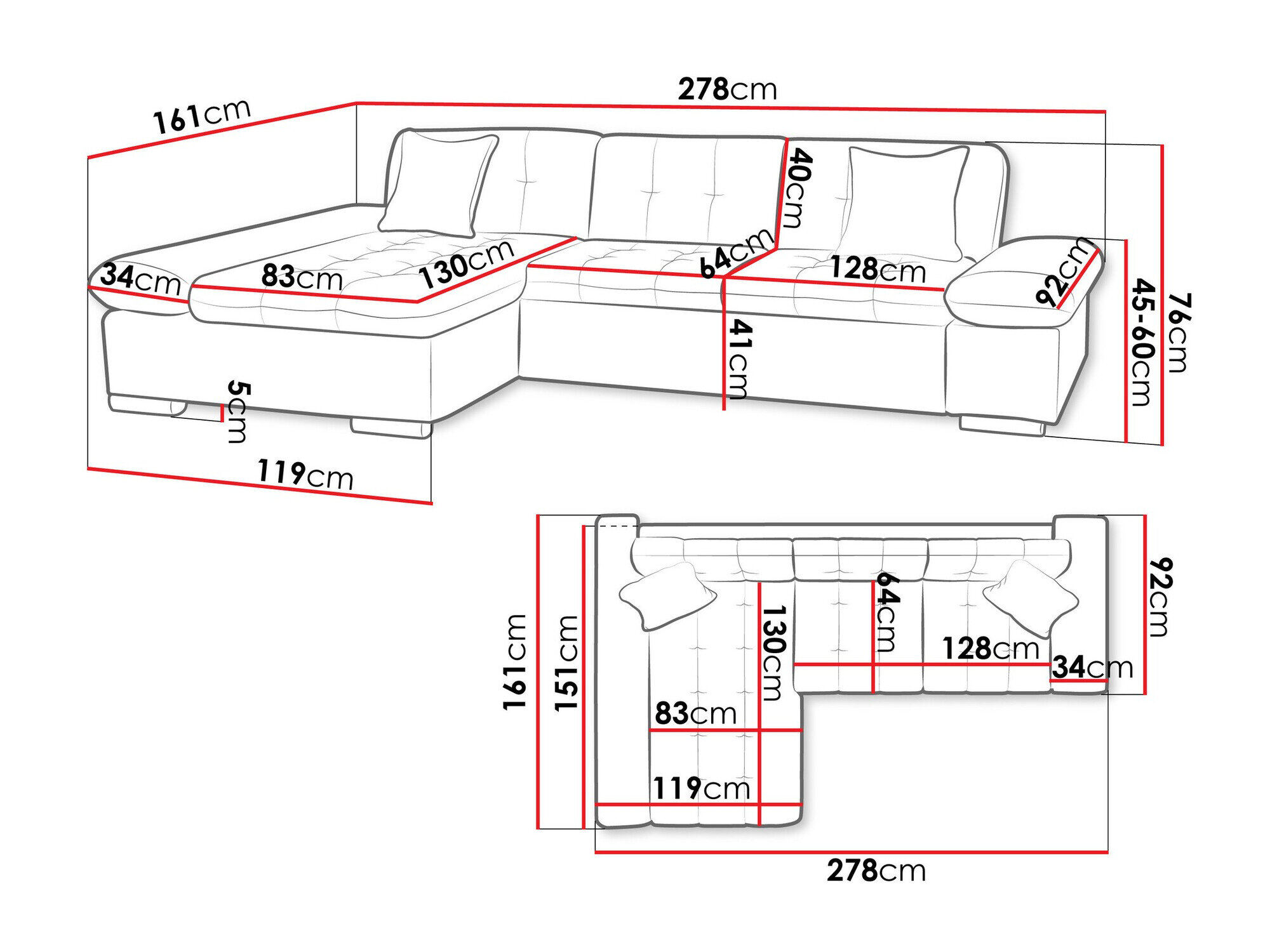 Hjørnesofa Comfivo 219 (Flow 9)