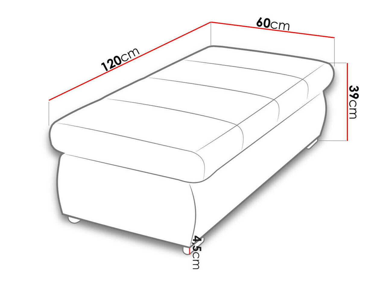 Polstret bænk Comfivo 143 (Rico 12)