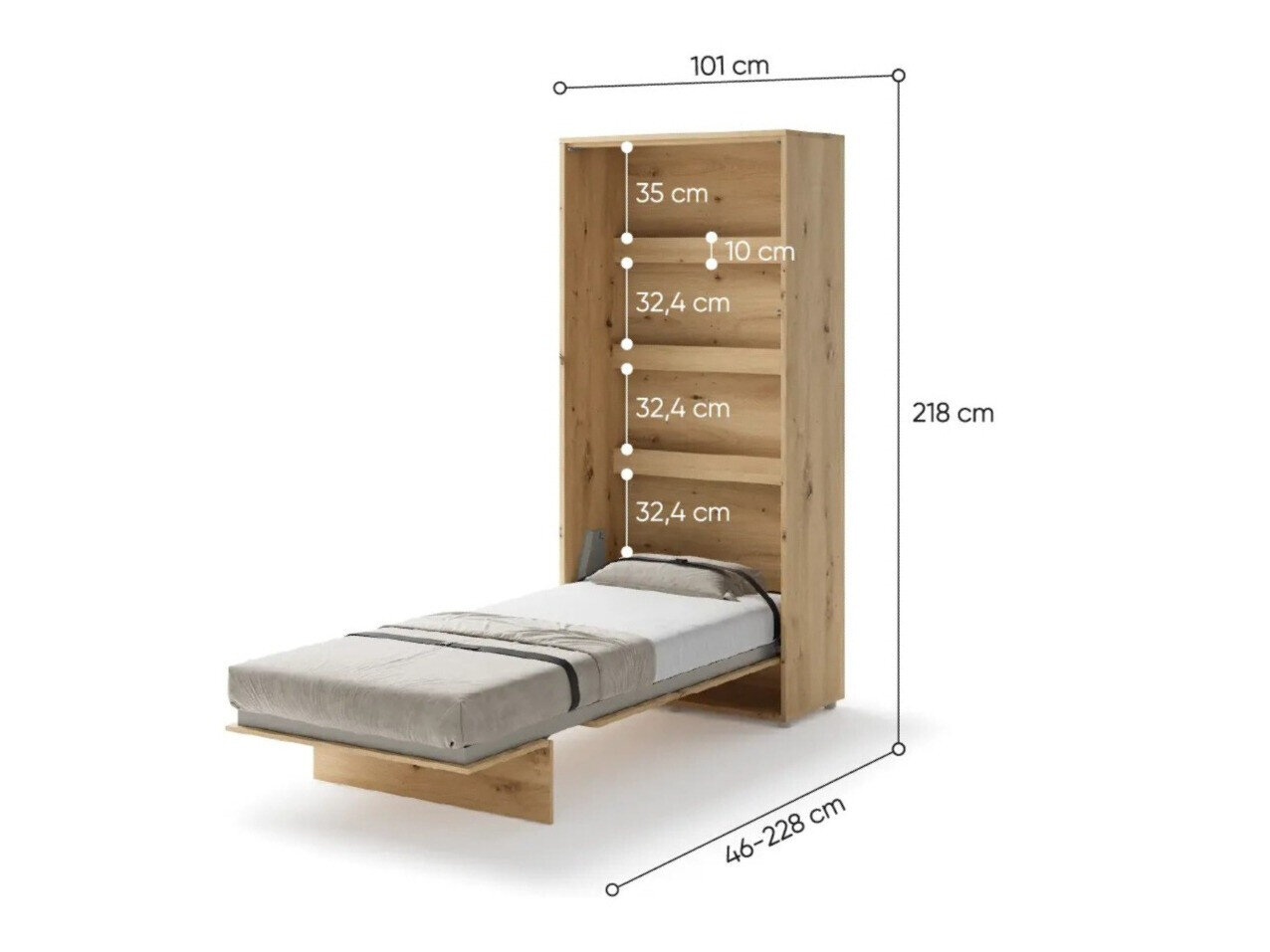 Vægseng Concept Pro Lenart Levfere 102 (Artisan eg)