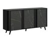 Dressoir Modus (Zwart + Zwart marmer)
