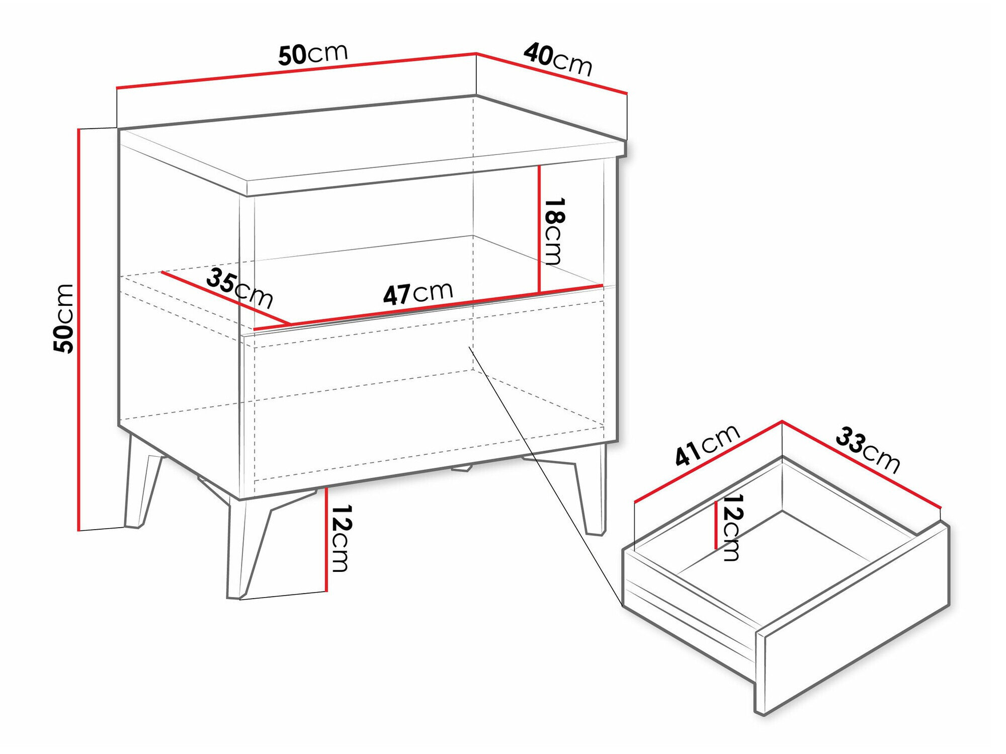 Sengebord Comfivo 493 (Beige + Blankt beige)